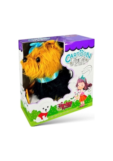 Vardem Tasmalı Hareketli Yürüyen Peluş Köpek Fiyonklu