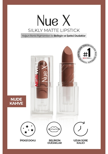 Nue X Silkly Matte Lipstick Nude Kahve 04 0