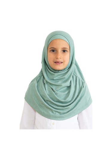 Çocuk Hazır Giyim Başörtüsü Şal Turban Viskon - Açık Yeşil Açık Yeşil