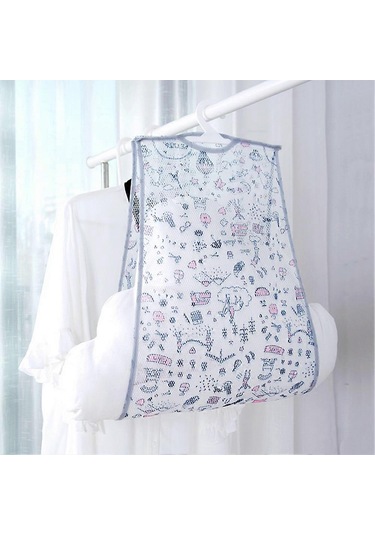 Ganzhoushop Çok Fonksiyonlu Balkon Rüzgar Geçirmez Yastık Hava Kurutma Filesi Rafı Katlanabilir Giysi Kurutma Rafı Çok Renkli