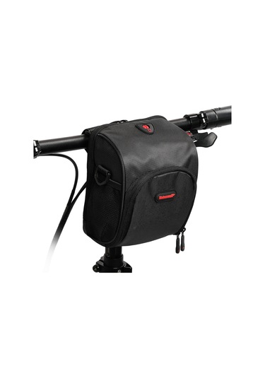 Rhınowalk Bisiklet Gidon Çantası Bisiklet Ön Çantası Yol Bisikleti Çantası Bisiklet Çerçeve Çantası - Siyah