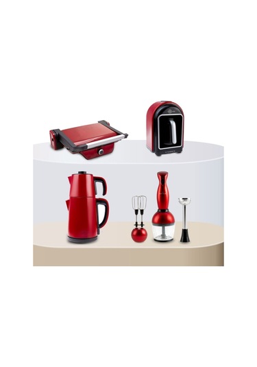 Karaca Gurme Plus Red Boyalı Elektrikli Çeyiz Seti