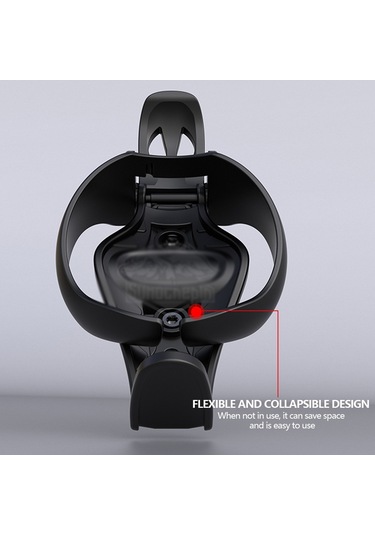 Abs Şişe Tutucu Taşınabilir Sürme Su Bardağı Tutucu Braketi İle Montaj - Siyah