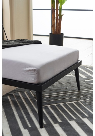 Nerisa Tek Kişilik Metal Karyola-siyah