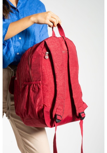 Ultra Hafif Çok Cepli Su Geçirmez Okul Çantası Laptop, Notebook, Okul, Spor, Seyahat Kırmızı Tyc2a700f3b9270606-3 Kirmizi