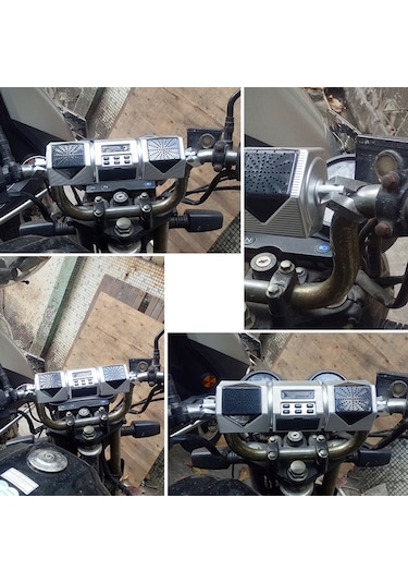 Hallow-motosiklet Stereo Hoparlör Bt Gidon Dağı Mp3 Çalar Lmk00123