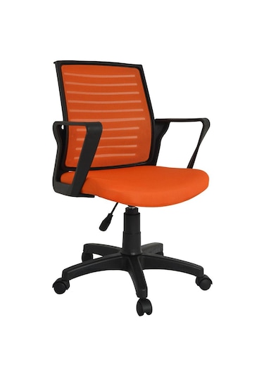 Bürocci Likya Plastik Ayaklı Çalışma Koltuğu-Turuncu File-2284L0549