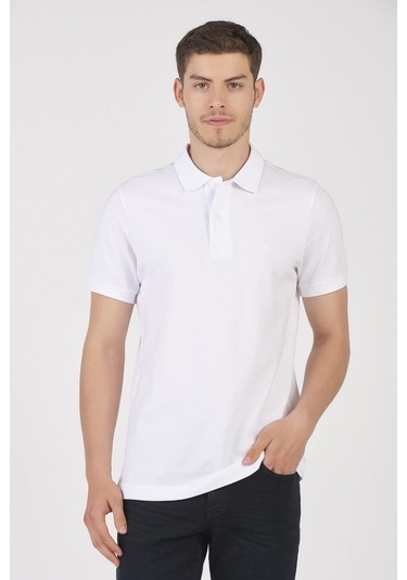 Classıc Pamuk Regular Comfort Erkek Polo Yaka Tişört Beyaz