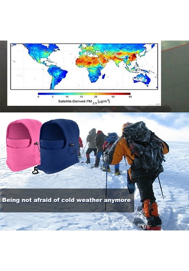 Symbee Kışlık Çift Katlı Polar Outdoor Bisiklet Antiparazit Kapaklı Korumalı Islaklık Engelleme Mavi Kask Siyah