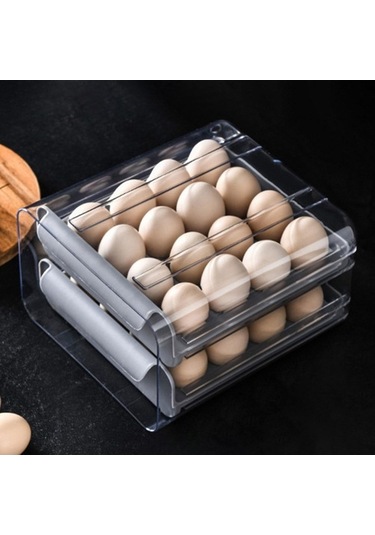 Pazly Yumurta Tutucu Suntek Magideal Kiler Için Gri Çekmecesi Buzdolabı Yi Gri