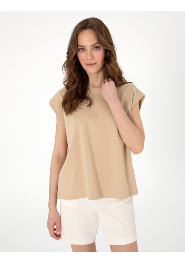 Pierre Cardin Kadın Bej Tişört 50301474-vr011 Bej