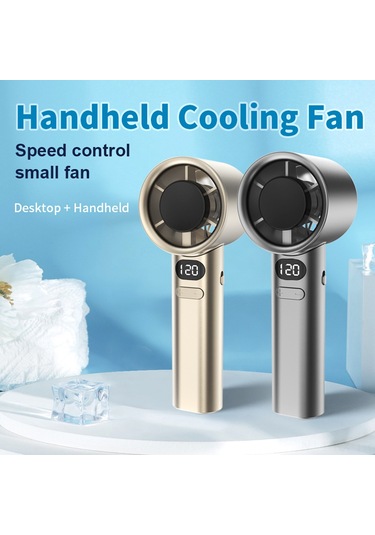 Kangvka M11 El Tipi Hızlı Fan, Usb Turbofan, 120 Seviye Sürekli Hız Ayarlama, Mini Boyut, Gümüş Renk, Dahili Litiyum Pil