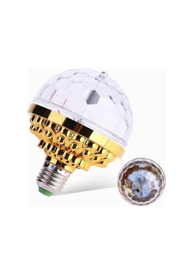 Besthome1 E27 6w Rgb Led Kristal Top Işığı, Parti, Dj, Noel İçin 360 Renkli Aydınlatma