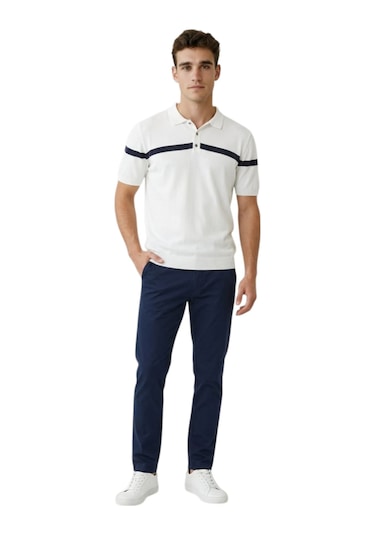 Cazador Erkek T-shirt Caz.34235 Ekru
