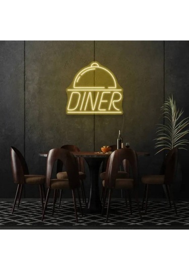 Twins Led Restoranlara Özel Diner Yazılı Ve Şekilli Neon Tabela Günışığı Model:model:26923366