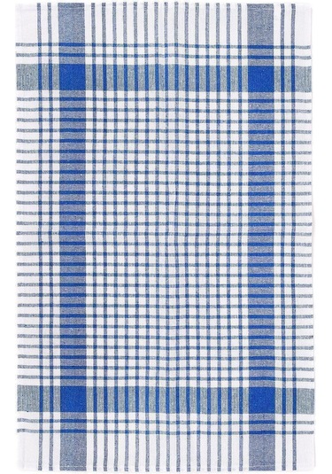 Pamuklu Mavi Renkli Pöti Kareli 4'lü Kurulama Bezi, Beslenme Örtüsü, Servis Peçetesi