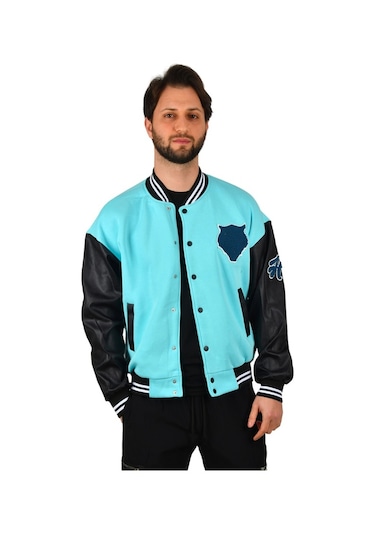 Deepsea Erkek Açık Mavi Kolej Yaka Mont 2304771 Açık Mavi