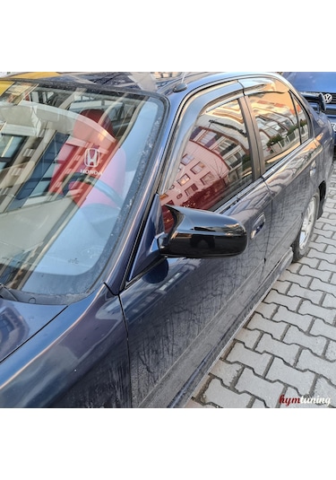 Honda Civic 1996 2000 Yarasa Ayna Kapağı - Parlak Siyah - Abs Plast