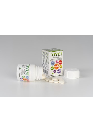 Dr. Over FoliKolin-D Gıda Takviyesi 3 x 30 Tablet
