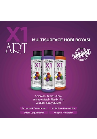 Polisan X1 Art Multisurface Hobi Boyası Vişne 120 ML