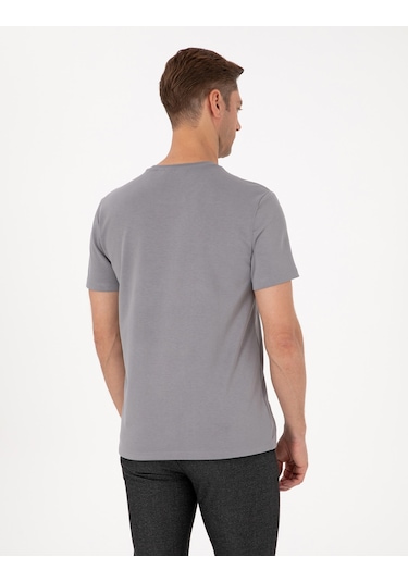 Pierre Cardin Erkek Gri Tişört 50308037-vr024 Gri