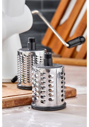 Cooker Paslanmaz Çelik Çevirmeli Rende Kollu Sebze Doğrayıcı Ckr3380-siyah Siyah