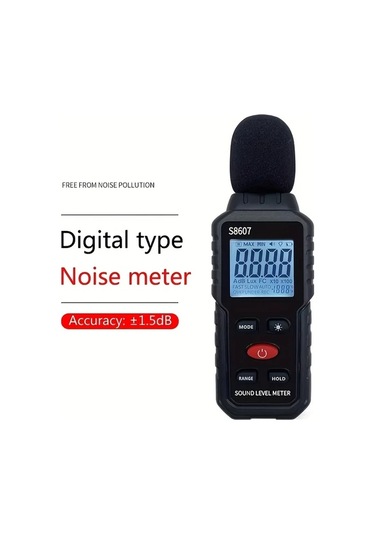 Willowhaven Siyah Hassas Dijital Ses Seviye Ölçer 30-130db Aaa Pil Frekans Ağırlıklı Gürültü Ölçüm Cihazı