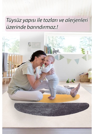 Funk Modern Dokuma Pamuk Polyester Renkli Halı (Al 399)