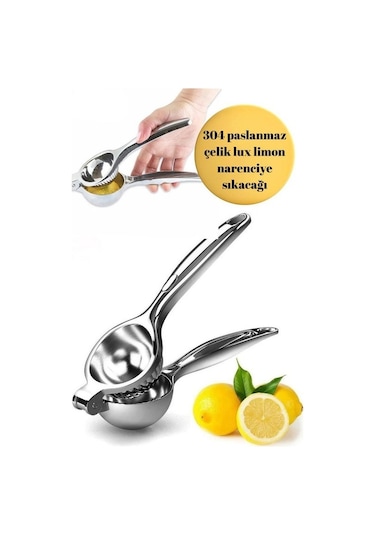 İvory Paslanmaz Çelik Limon Ve Narenciye Sıkacağı Gümüş