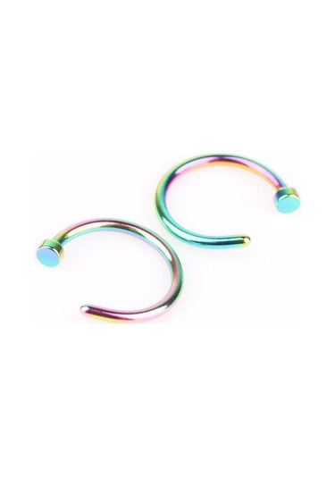 Çok Renkli Moda Sahte Septum Tıbbi Titanyum Burun Halkası Vücut Klip Çember Kadınlar İçin Piercing Takı 1 Adet Çok Renkli