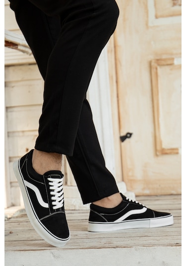 Garantili Wanso Günlük Ortopedik Erkek Sneaker Spor Ayakkabı Siyah