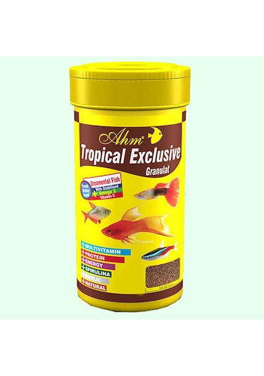 Ahm Tropical Exclusive Ganulat Balık Yemi 100 ML.