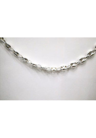 Omar Silver Unisex Gemici Arpa 11Mm Gümüş Kolye Zincir