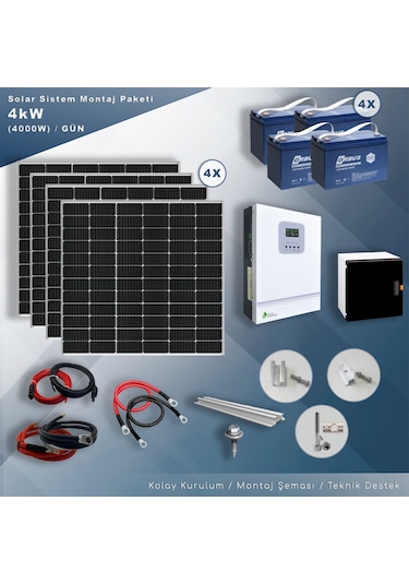 Matech 4 Kw Solar Paket Sistem 4000w/gün N11.1060