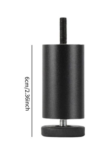 Suntek 2x Ayarlanabilir Mobilya Bacakları Alüminyum 6-cm-siyah Siyah