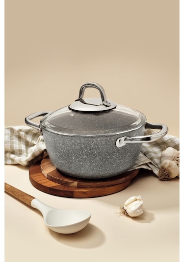 Urla Derin Tencere 20 Cm Gri