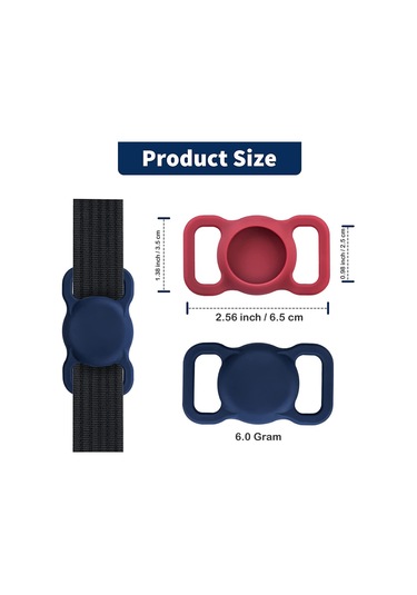 Airtag Silikon Kılıf Evcil Hayvan Tasmasına Takılan Arkası Kapalı