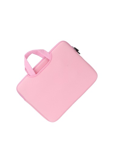 Vkemall 13 İnç Notebook İçin Pembe Sponge Kumaş Bilgisayar Çantası - 360 Koruma, Su Geçirmez, Kaymaz Fermuar - İş Ve Boş Zaman Kullanıma Uygun 35x27x2.5cm