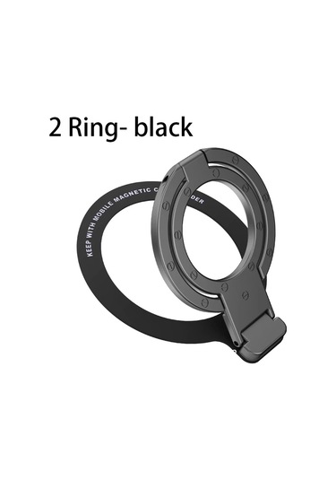 Goldenqian Cep Telefonu Halka Tutucu Standı Parmak Kavrama Derece Rotasyon Kickstand Uyumlu İphone'lar Kablosuz Şarj Black-2 Black-2