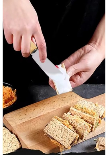 6'lı Ahşap Saplı Kahvaltı Bıçağı Seti Sos Sürme Bıçağı