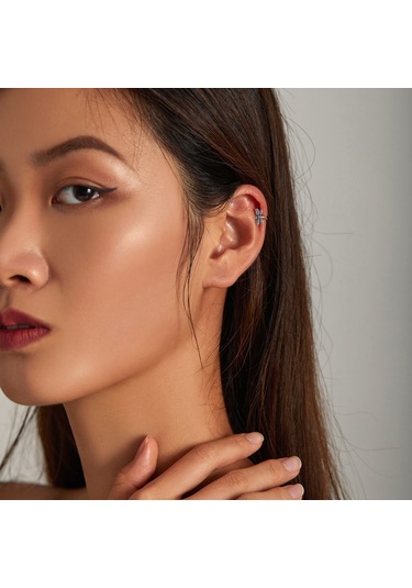 S925 Ayar Gümüş Zarif Yusufçuk Kadın Küpe