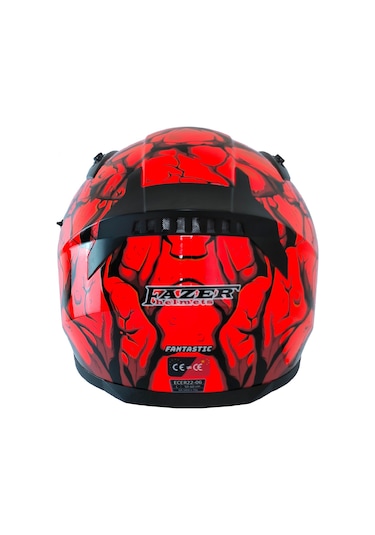 Fazer Ece 22.R06 Double Vizörlü Full Face Motor Kaskı Fantastic Çok Renkli