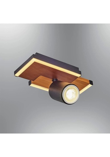 Özcan Aydınlatma 1419-1 Tek Spotlu Plafonyer Meşe Meşe