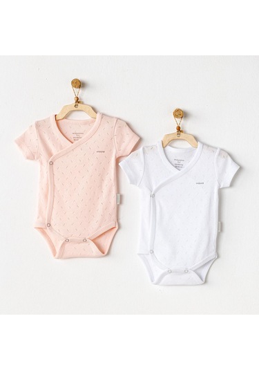 AndyWawa Bebek Zıbın Body 2 Parça Ac25555 Pembe - Beyaz