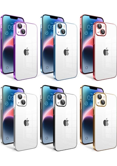 Apple Uyumlu iPhone 14 Plus Kilif Kamera Korumali Renkli Çerçeveli Zore 563310906