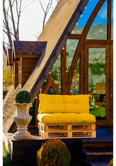 Dekosoy Dış Ve Iç Mekan Palet Minderi Takımı - Sarı 2 Li