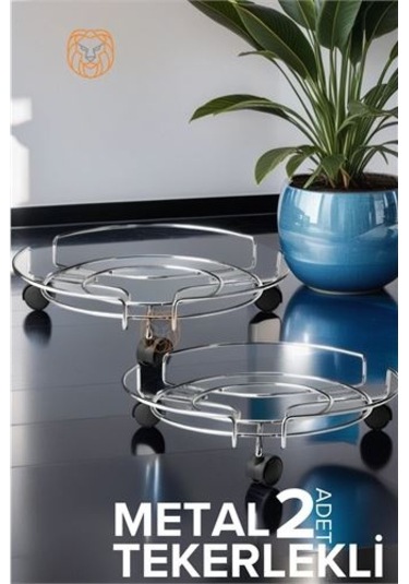 Modacar Saksı Tüp Damacana Altlığı Tekerlekli Taşıyıcı 2 Adet