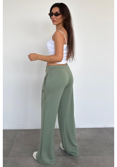 Mint Yeşili Geniş Paça Barrel Fit Eşofman Altı Mg2646 Mint Yeşili