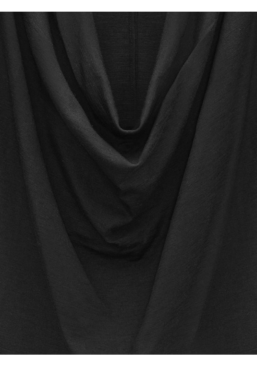 Dilvin 32595 Degaje Yaka Top-siyah Siyah
