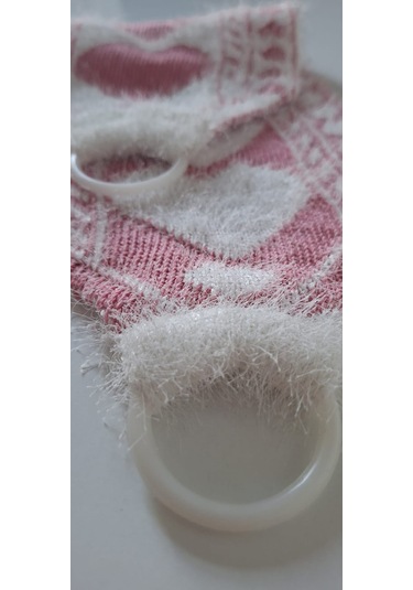 Eker Kese Sırt Yumuşaklığı Serisi Sırt Sabunluğu Duş Lifi Beyaz - Pembe